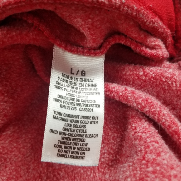 Aeropostle A87 Red Colorblock Hoodie Sweater - Picture 5 of 7